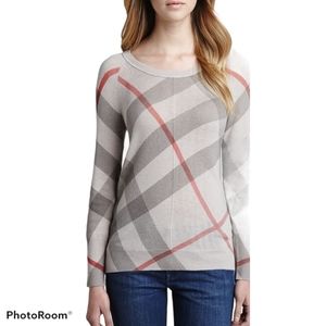 Burberry Women's Wool Cahsmere Nova Check Sweater